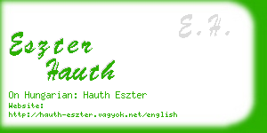 eszter hauth business card